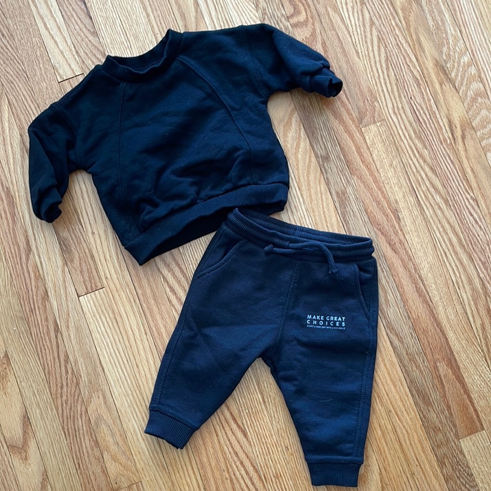 Zara black sweatpants outfit bundle
